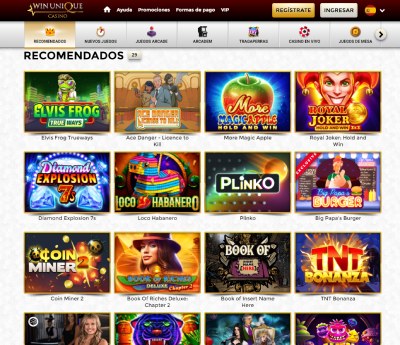 Juegos de Unique casino